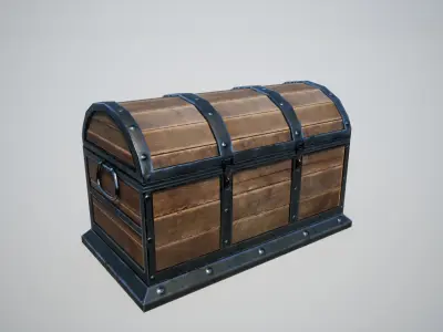 Medieval Chest Low-poly 3D model buy