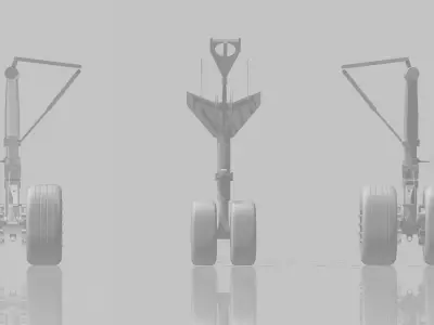 737 landing gear Low-poly 3D model