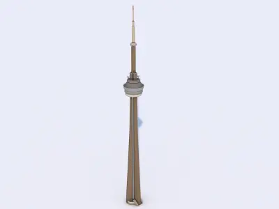 Toronto CN Tower Low-poly 3D model
