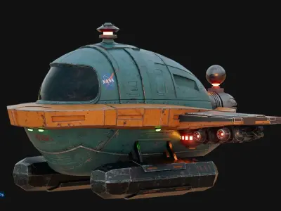 Cartoon Plane Concept 3d Model Game Asset 3D model