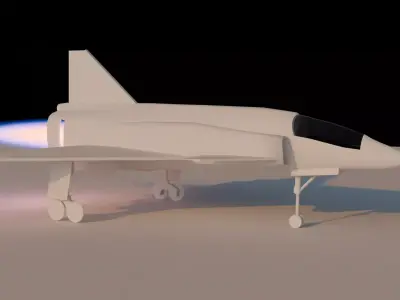 Jet Fighter Landing Gear JA37 Viggen Free 3D model