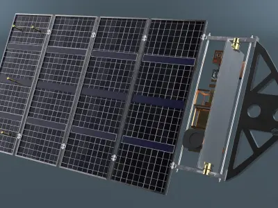 GOES-R Satellite Double Panel 3D model
