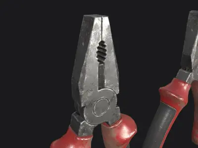 Pliers Low-poly 3D model
