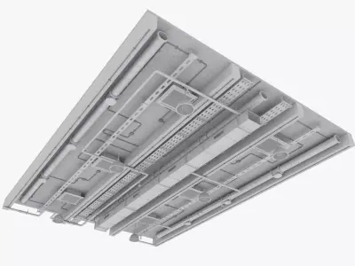 Ceiling Ventilation Pipes 3 3D model