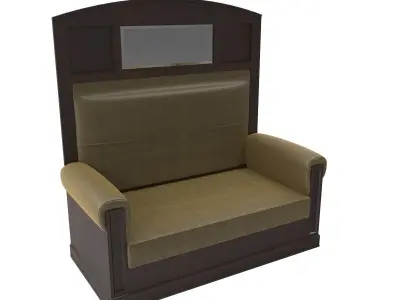 Antique sofa A 3D model