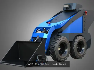 AS15 - Mini Skid Steers 3 in 1 3D Model Pack