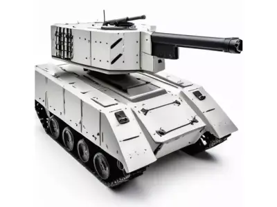 Heavy Wheeled Armored Gun Platform for 3D print 3D model