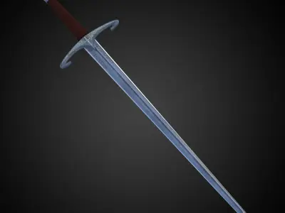 Medieval Sword 3D model 13