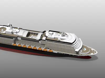 MS Queen Anne Cunard new cruise ship printable model 3D print model