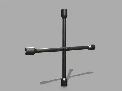 Lug Wrench Low-poly 3D model get