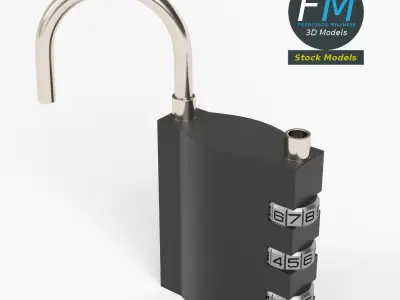 Luggage lock 3D model