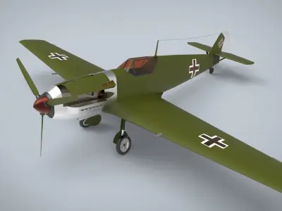 Messerschmitt Bf 109 3D model 9