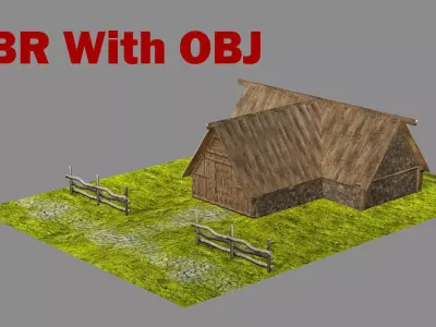 Medieval Viking House 06 Game Ready Low-poly 3D Model Low-poly 3D model purchase