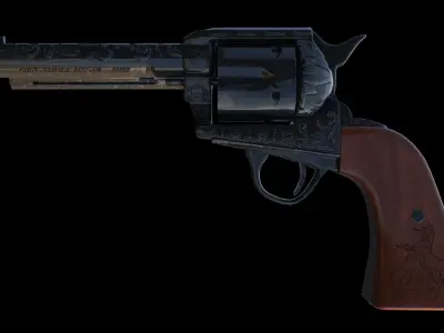 Colt Single Action Army Low-poly 3D model