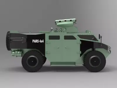 The PARS 4X4  Low-poly 3D model