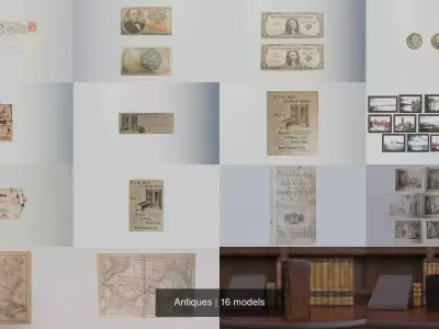 Antiques piggy bank 3D Model Pack