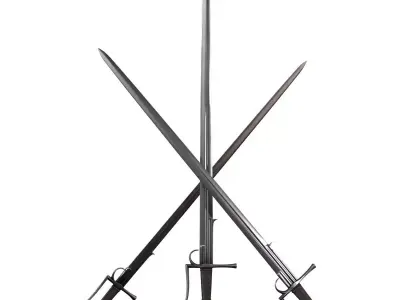 Doge Sword Low-poly 3D model