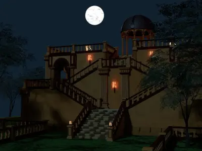 exterior Low-poly 3D model