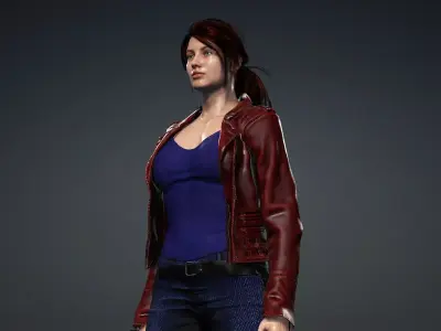 Claire Redfield Low-poly 3D model