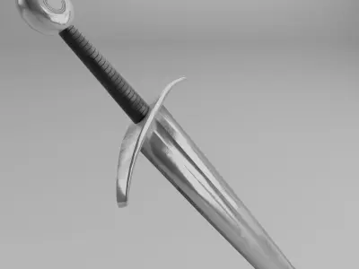 short sword from Europe Low-poly 3D model