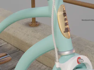 Womens Beach Cruiser Bicycle 3D model