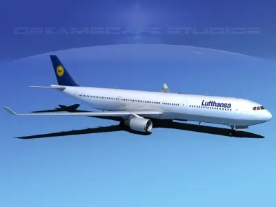 Airbus A330-300 Lufthansa 3D model