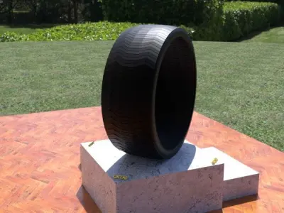 ORTAS TIRE NO 25 GAME READY Low-poly 3D model