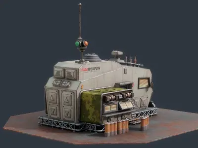 Cartoon Military Elements Collection 3D model