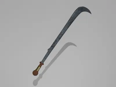 Unique battle-worn swords Low-poly 3D model