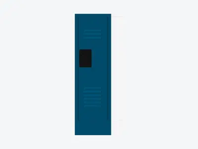 Locker - Metal - Locka - Classic - Single Tier Low-poly 3D model