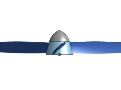3 blade propeller with nose cone 3D print model
