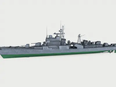 Najin-class frigate Low-poly 3D model