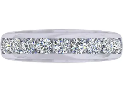 Round Diamond Channel set Band 3D print model