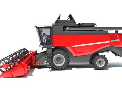 Combine Harvester 3D model 9