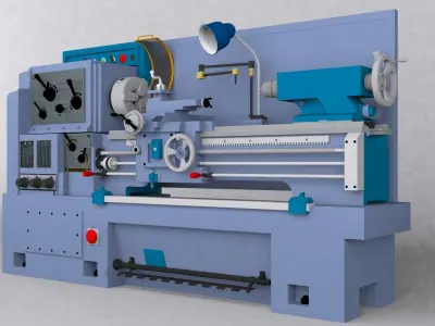 Lathe machine 3D model purchase