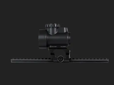 Trijicon MRO Compatible Reflex Sight with Picatinny Rail Mount  Free low-poly 3D model
