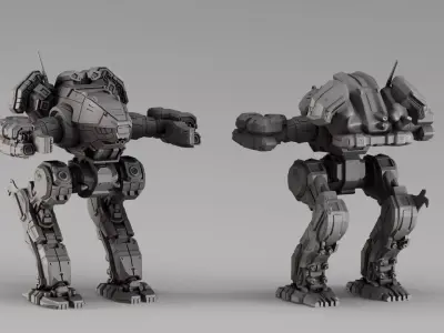 S00037 Sci-Fi Mech Walker 3D print model