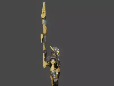 Yellow jacket  Low-poly 3D model