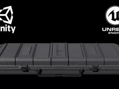Large weapon case Low-poly 3D model
