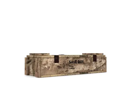 WOODEN GUN BOX Low-poly 3D model