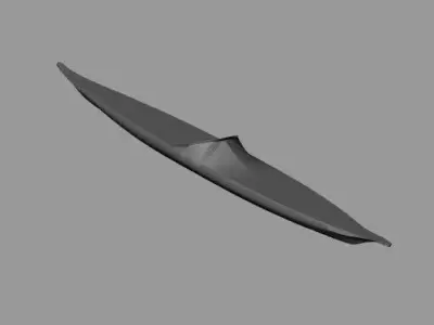 King William Island Kayak Free low-poly 3D model
