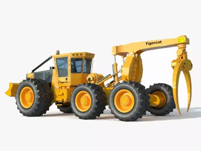 Tigercat Skidder Forestry Loader 635E 3D model