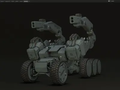 scifi-model551 armored vehicle 3D model