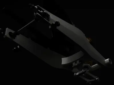Motorcycle Swingarms Set with Prolink Suspension Low-poly 3D model