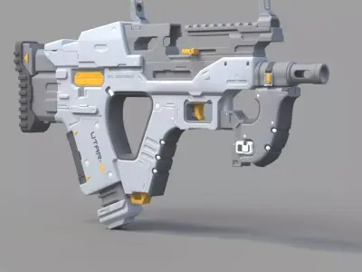 Science Fiction Gun 2 - Semi-Auto Rifle 3D model
