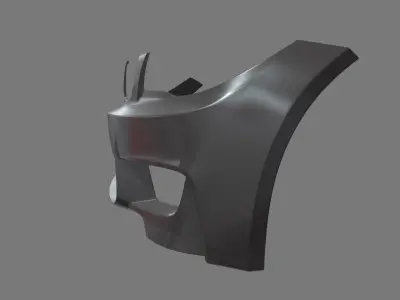 Front Bumper Car Low-poly 3D model
