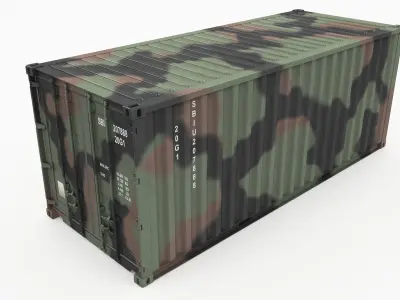 20ft Military Container Camouflage 3D model