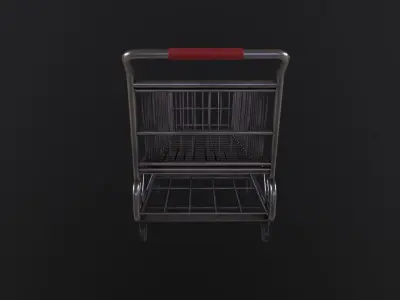 Shopping Cart 3D Model Low-poly 3D model