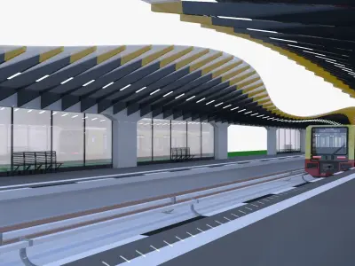 S-bahn stations collection 3D Model Pack purchase