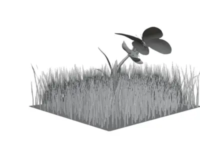 free decorative butterfly Free low-poly 3D model Free low-poly 3D model